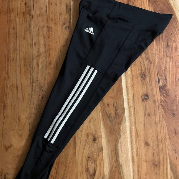 Adidas High Rise 7/8 Leggings w/ Pockets - Size L - Picture 4 of 6